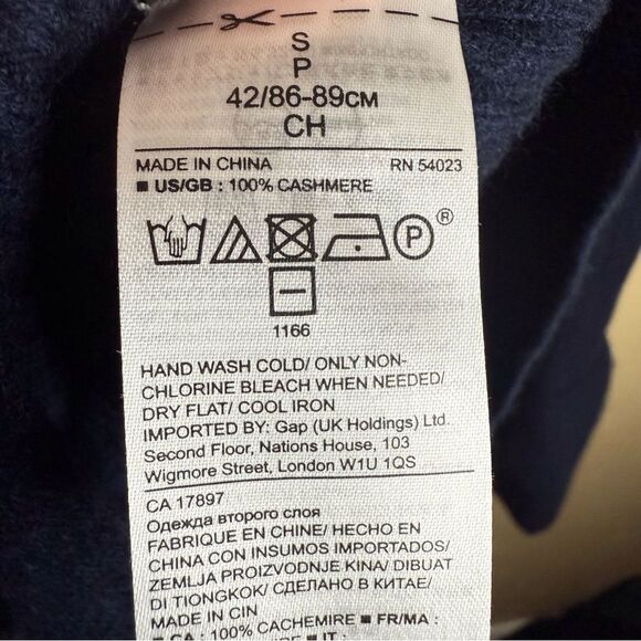 Banana Republic Scottish Cashmere Todd & Duncan Flared Wrist Sweater Size Small - Picture 4 of 5